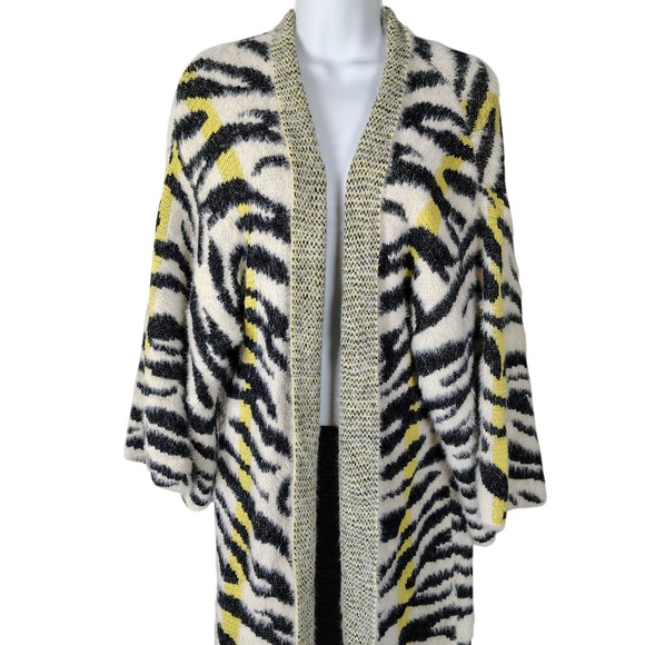 Do everything in love Sweaters - Do Everything In Love Zebra Print Fuzzy Longline Cardigan OS animal mob wife